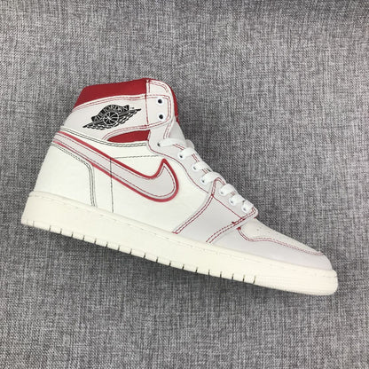 JORDAN 1 Retro High - Phantom Gym Sneakers - Red Unisex Streetwear Limited Edition