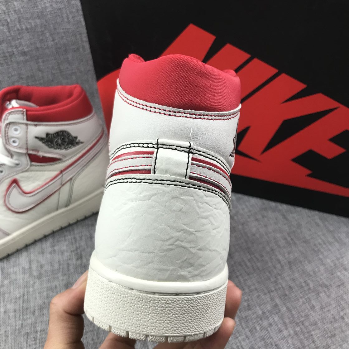 JORDAN 1 Retro High - Phantom Gym Sneakers - Red Unisex Streetwear Limited Edition