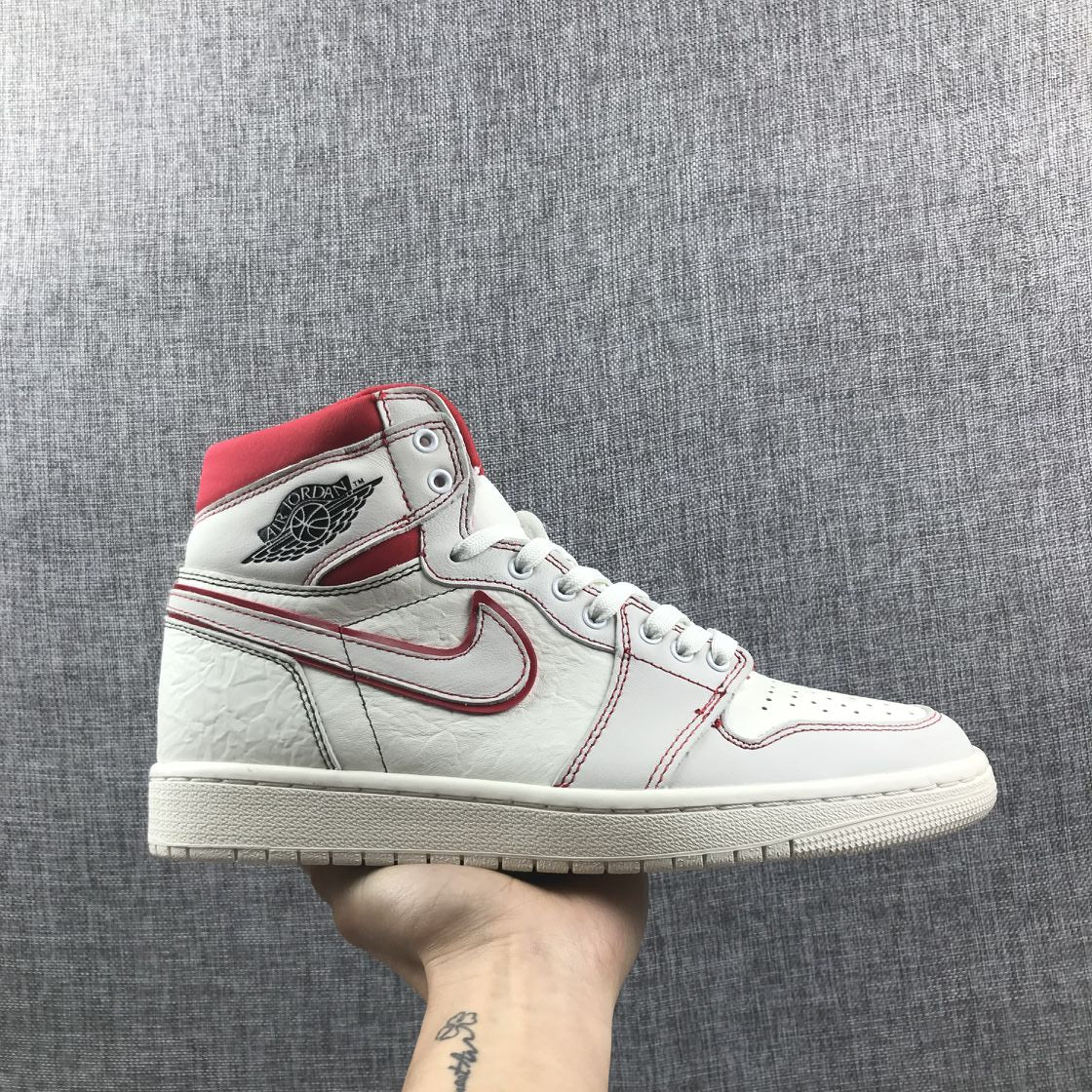 JORDAN 1 Retro High - Phantom Gym Sneakers - Red Unisex Streetwear Limited Edition
