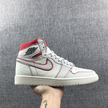 JORDAN 1 Retro High - Phantom Gym Sneakers - Red Unisex Streetwear Limited Edition