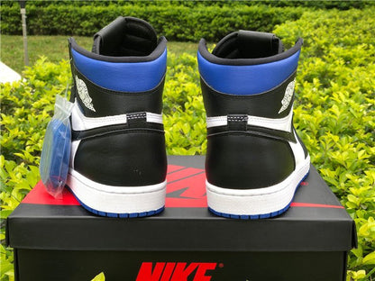 JORDAN 1 Retro High - Royal Toe Sneakers - Black Unisex Streetwear Limited Edition