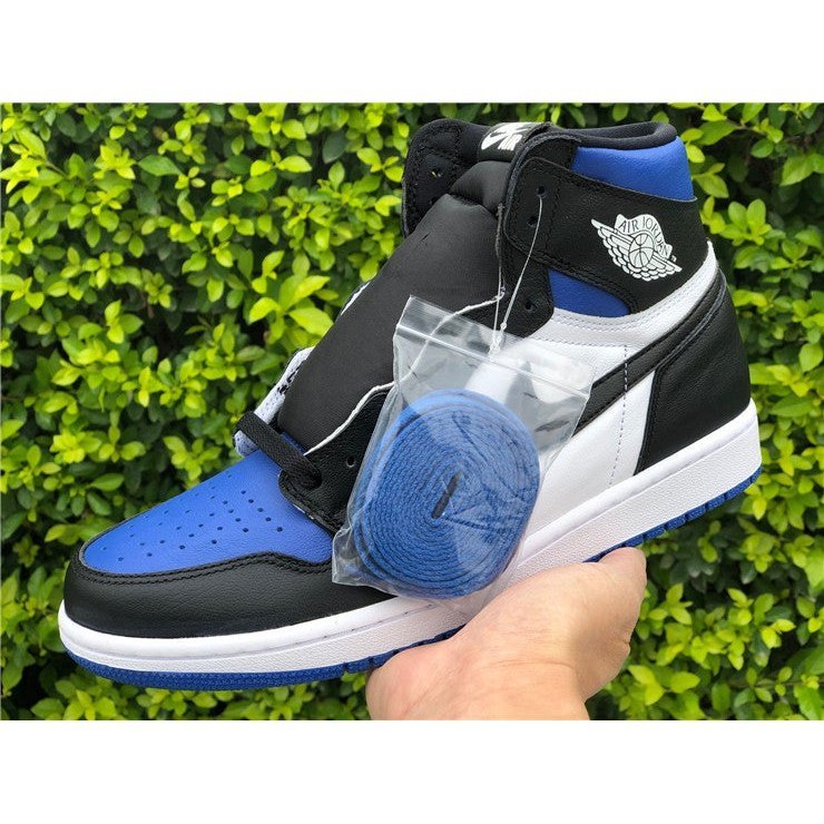 JORDAN 1 Retro High - Royal Toe Sneakers - Black Unisex Streetwear Limited Edition