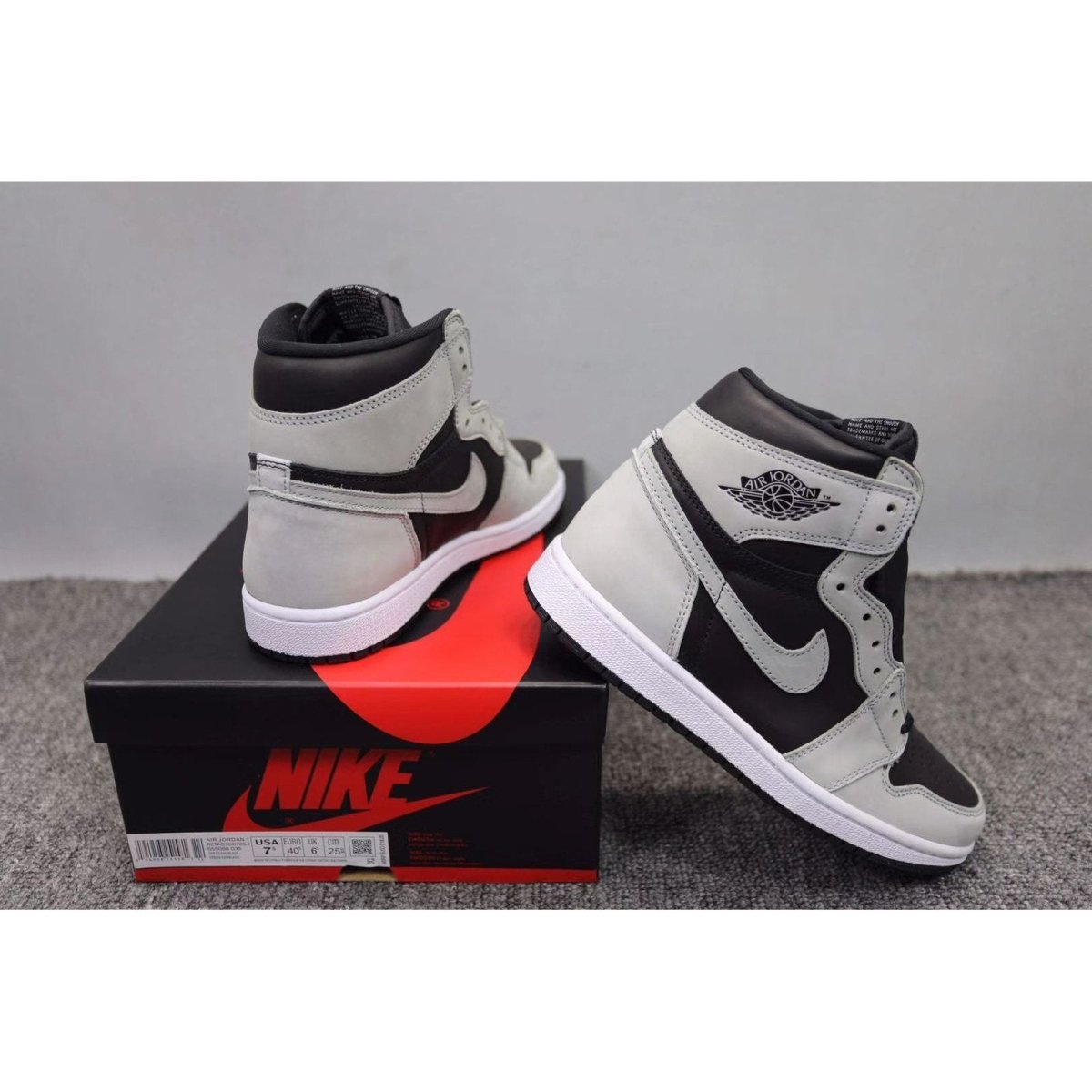 JORDAN 1 Retro High - Shadow 2.0 Sneakers - Black Unisex Streetwear Limited Edition