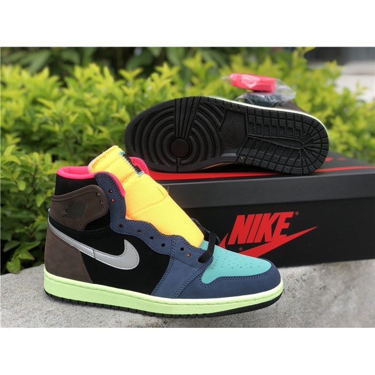 JORDAN 1 Retro High - Tokyo Bio Hack Sneakers - Black Unisex Streetwear Limited Edition