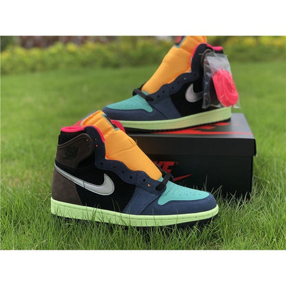 JORDAN 1 Retro High - Tokyo Bio Hack Sneakers - Black Unisex Streetwear Limited Edition