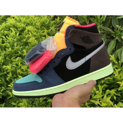 JORDAN 1 Retro High - Tokyo Bio Hack Sneakers - Black Unisex Streetwear Limited Edition