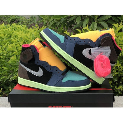 JORDAN 1 Retro High - Tokyo Bio Hack Sneakers - Black Unisex Streetwear Limited Edition