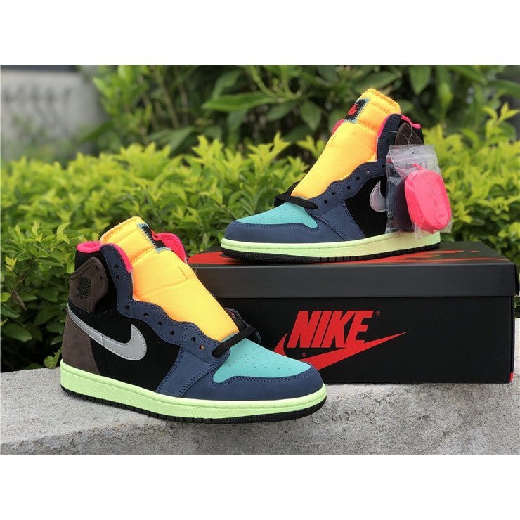 JORDAN 1 Retro High - Tokyo Bio Hack Sneakers - Black Unisex Streetwear Limited Edition