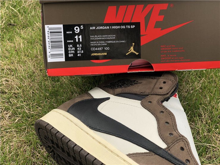 JORDAN 1 Retro High - Travis Scott Sneakers Unisex Streetwear Limited Edition - Introducing the highly coveted Jordan 1 Retro High x Travis Scott sneakers, where iconic design