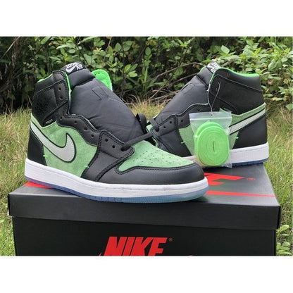 JORDAN 1 Retro High - Zoom Zen Sneakers - Green Unisex Streetwear Limited Edition