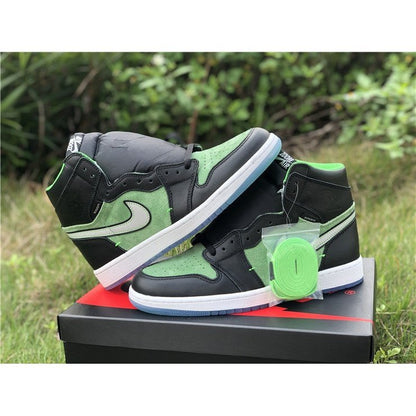 JORDAN 1 Retro High - Zoom Zen Sneakers - Green Unisex Streetwear Limited Edition