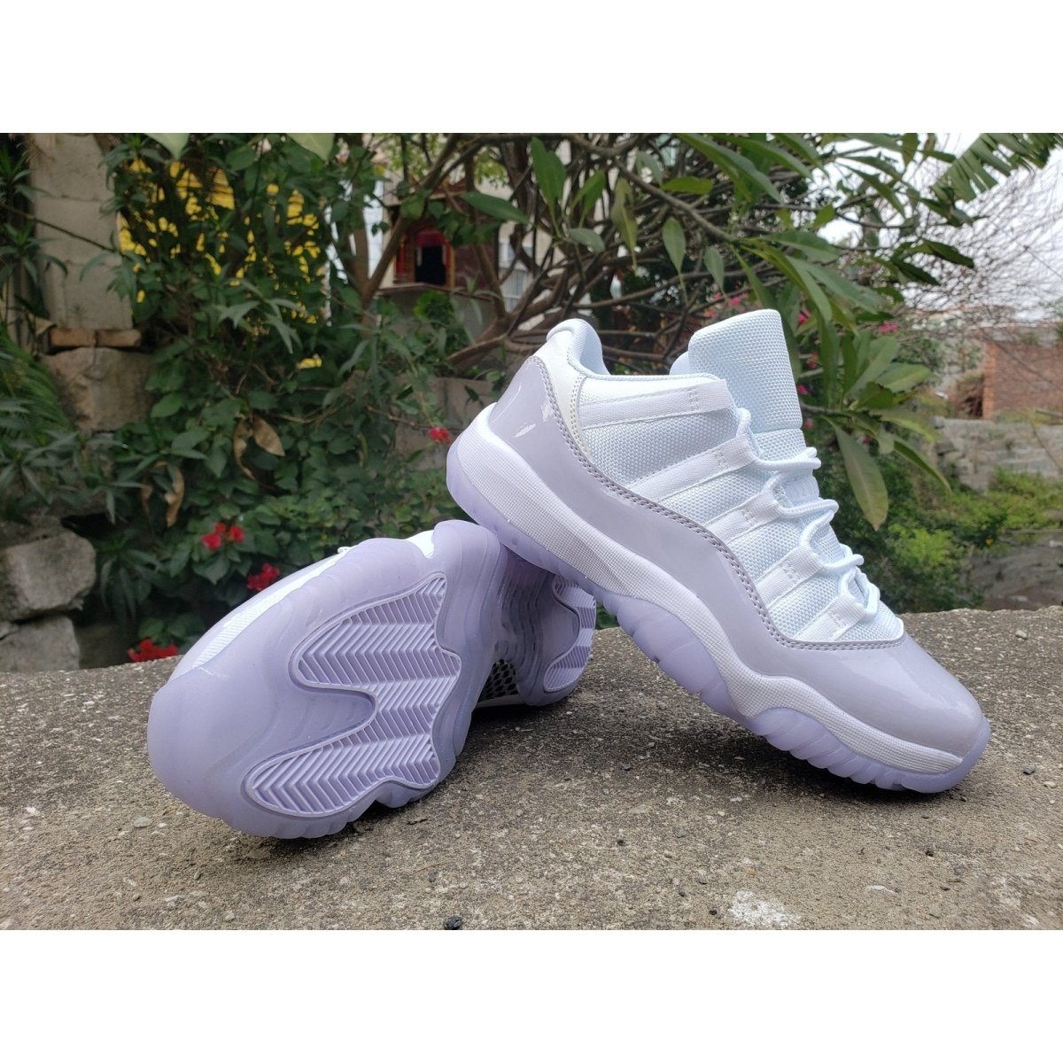 JORDAN 11 Retro Low - Pure Violet Sneakers - Black Unisex Streetwear Limited Edition