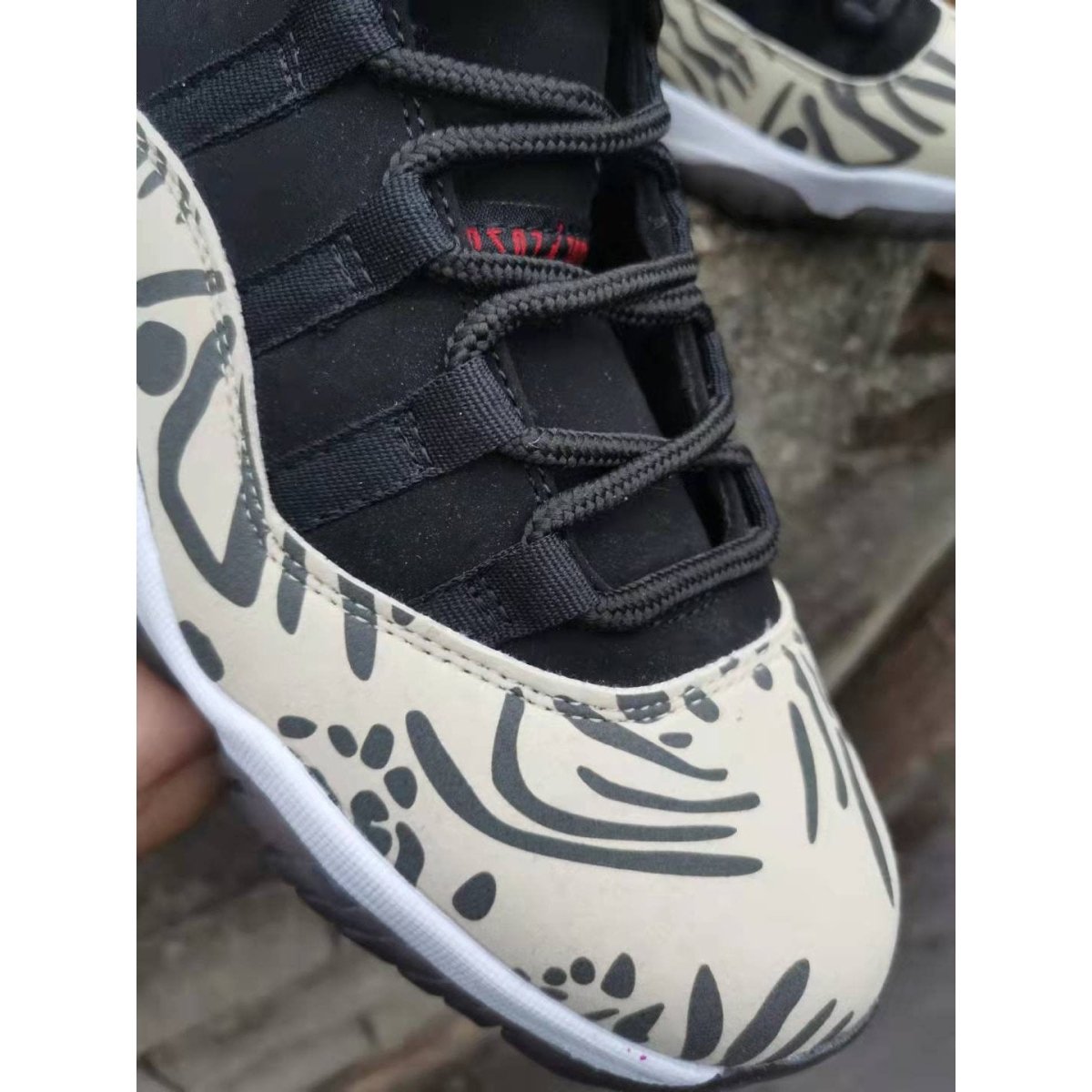 JORDAN 11 Retro - Animal Instinct Sneakers - Black Unisex Streetwear Limited Edition
