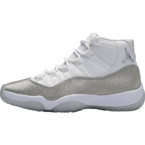 JORDAN 11 Retro - Metallic Silver Sneakers - White Unisex Streetwear Limited Edition
