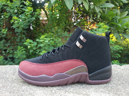 JORDAN 12 Retro - A Ma Maniere Sneakers - Black Unisex Streetwear Limited Edition