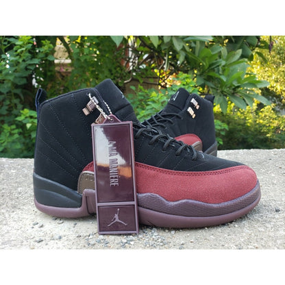 JORDAN 12 Retro - A Ma Maniere Sneakers - Black Unisex Streetwear Limited Edition