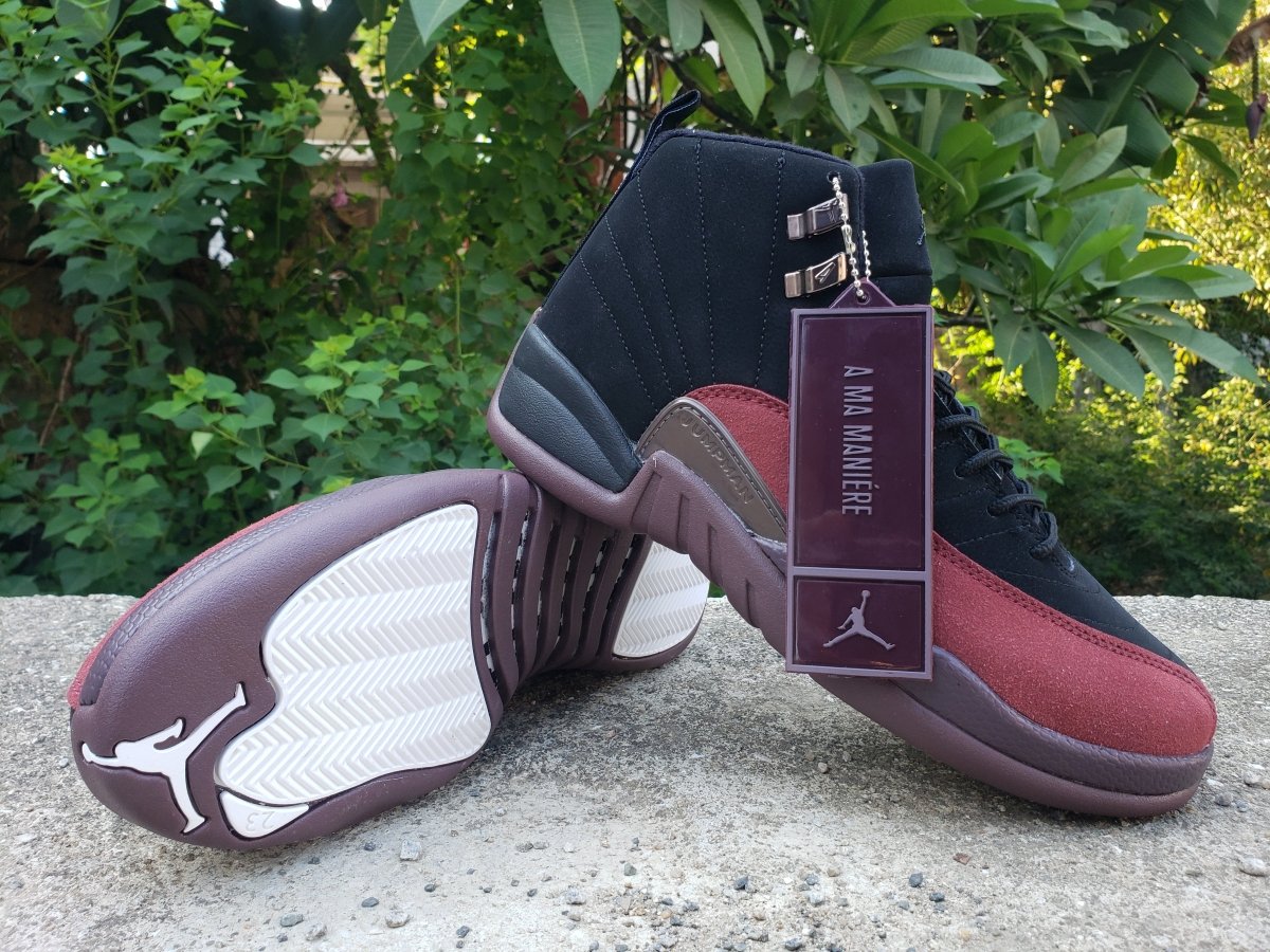 JORDAN 12 Retro - A Ma Maniere Sneakers - Black Unisex Streetwear Limited Edition