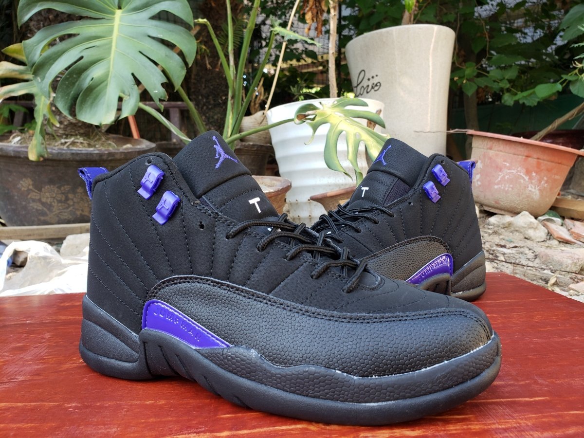 JORDAN 12 Retro - Dark Concord Sneakers - Black Unisex Streetwear Limited Edition