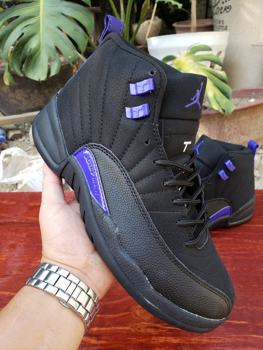 JORDAN 12 Retro - Dark Concord Sneakers - Black Unisex Streetwear Limited Edition