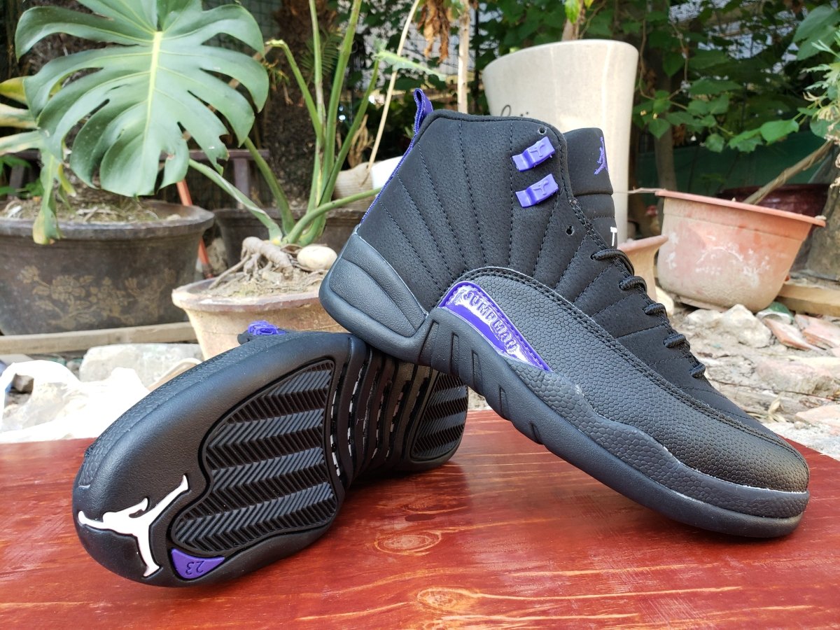 JORDAN 12 Retro - Dark Concord Sneakers - Black Unisex Streetwear Limited Edition