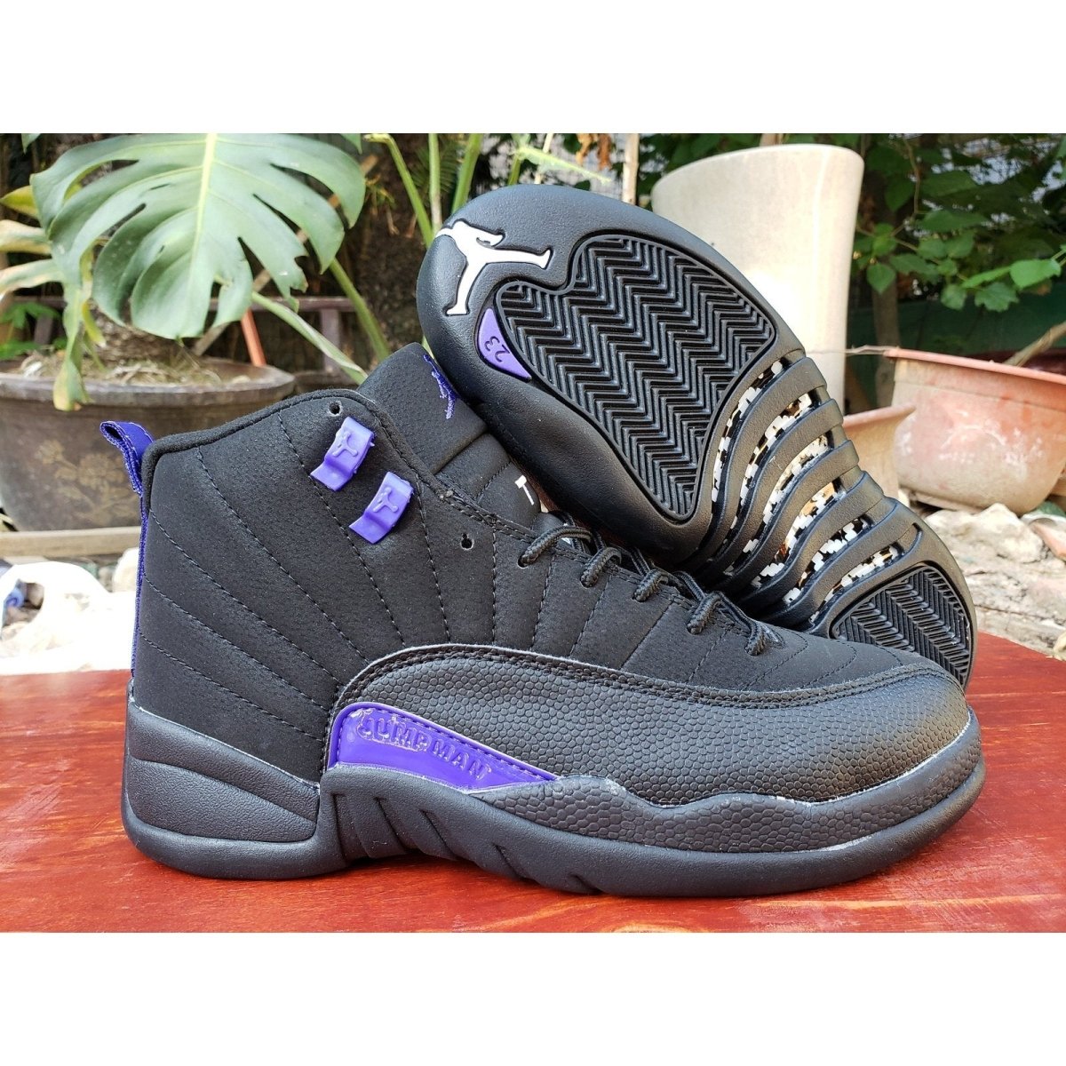 JORDAN 12 Retro - Dark Concord Sneakers - Black Unisex Streetwear Limited Edition