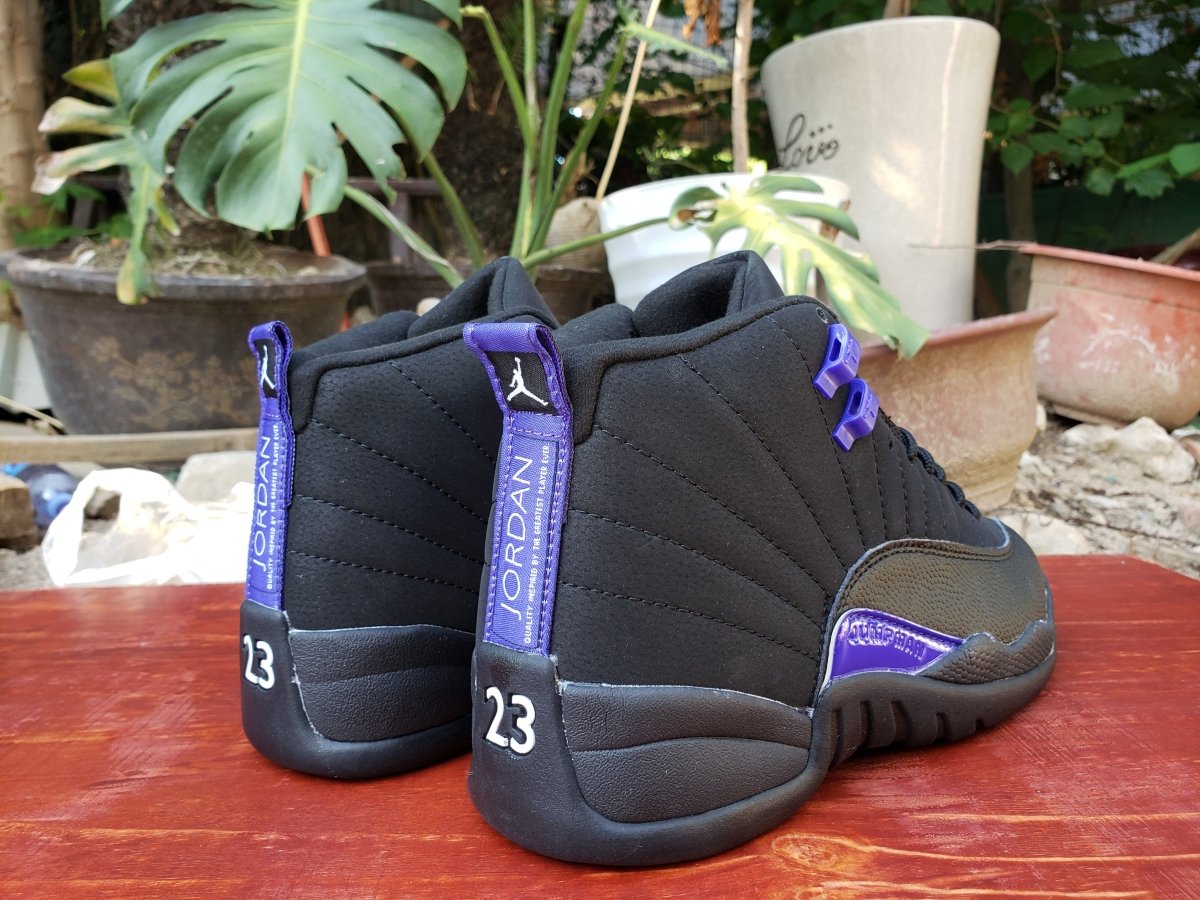 JORDAN 12 Retro - Dark Concord Sneakers - Black Unisex Streetwear Limited Edition