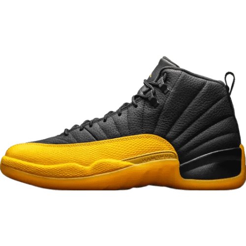 JORDAN 12 Retro - University Gold Sneakers - Black Unisex Streetwear Limited Edition