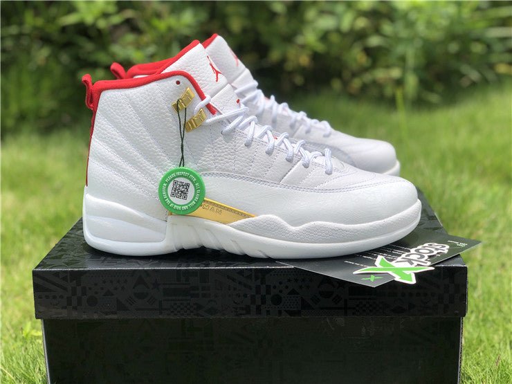 JORDAN 12 Retro - Fiba Sneakers - Black Unisex Streetwear Limited Edition