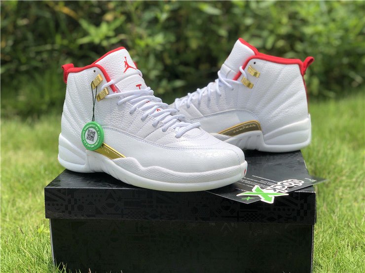 JORDAN 12 Retro - Fiba Sneakers - Black Unisex Streetwear Limited Edition