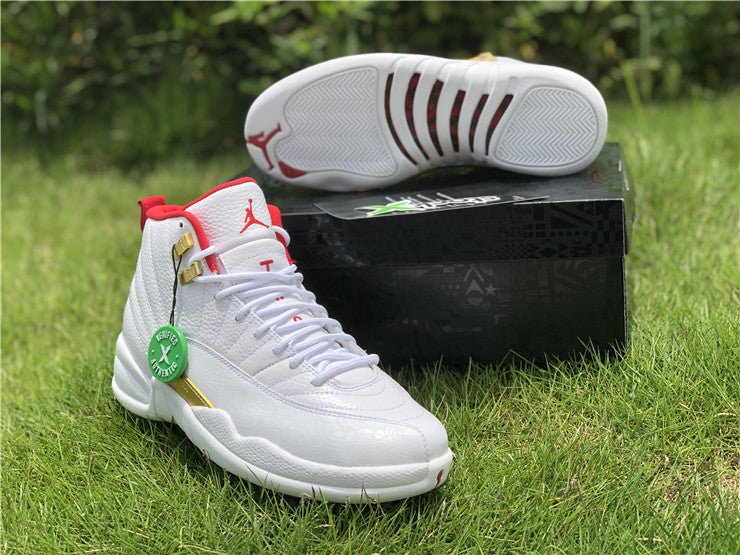 JORDAN 12 Retro - Fiba Sneakers - Black Unisex Streetwear Limited Edition