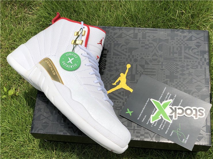 JORDAN 12 Retro - Fiba Sneakers - Black Unisex Streetwear Limited Edition