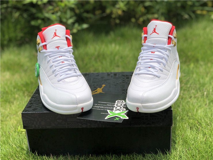 JORDAN 12 Retro - Fiba Sneakers - Black Unisex Streetwear Limited Edition