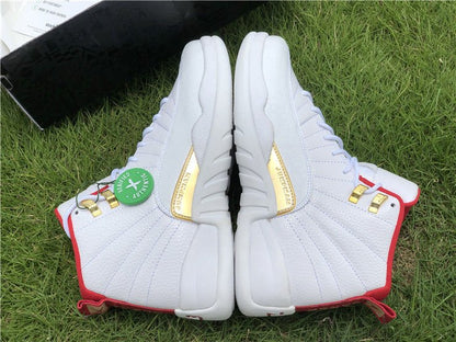 JORDAN 12 Retro - Fiba Sneakers - Black Unisex Streetwear Limited Edition