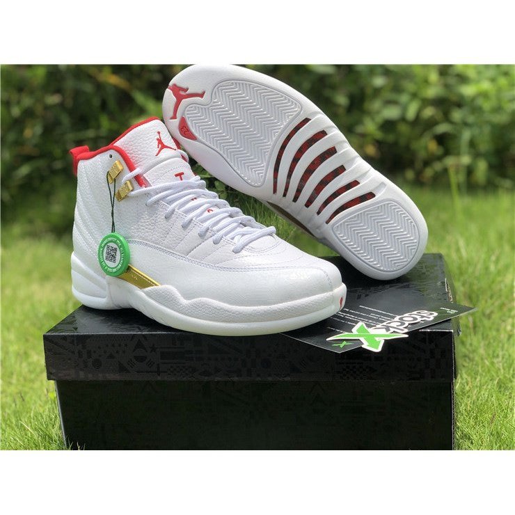 JORDAN 12 Retro - Fiba Sneakers - Black Unisex Streetwear Limited Edition