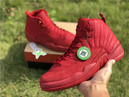JORDAN 12 Retro - Gym Sneakers - Red Unisex Streetwear Limited Edition