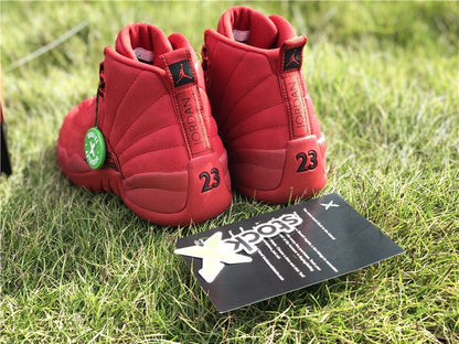 JORDAN 12 Retro - Gym Sneakers - Red Unisex Streetwear Limited Edition
