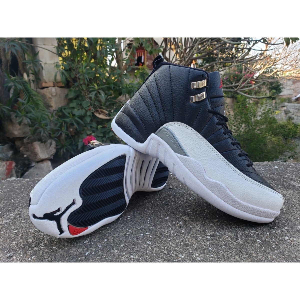 JORDAN 12 Retro - Playoffs Sneakers - Black Unisex Streetwear Limited Edition