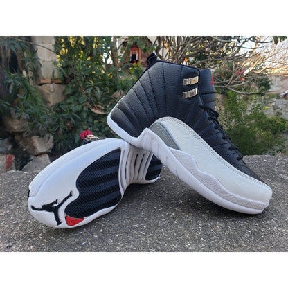JORDAN 12 Retro - Playoffs Sneakers - Black Unisex Streetwear Limited Edition