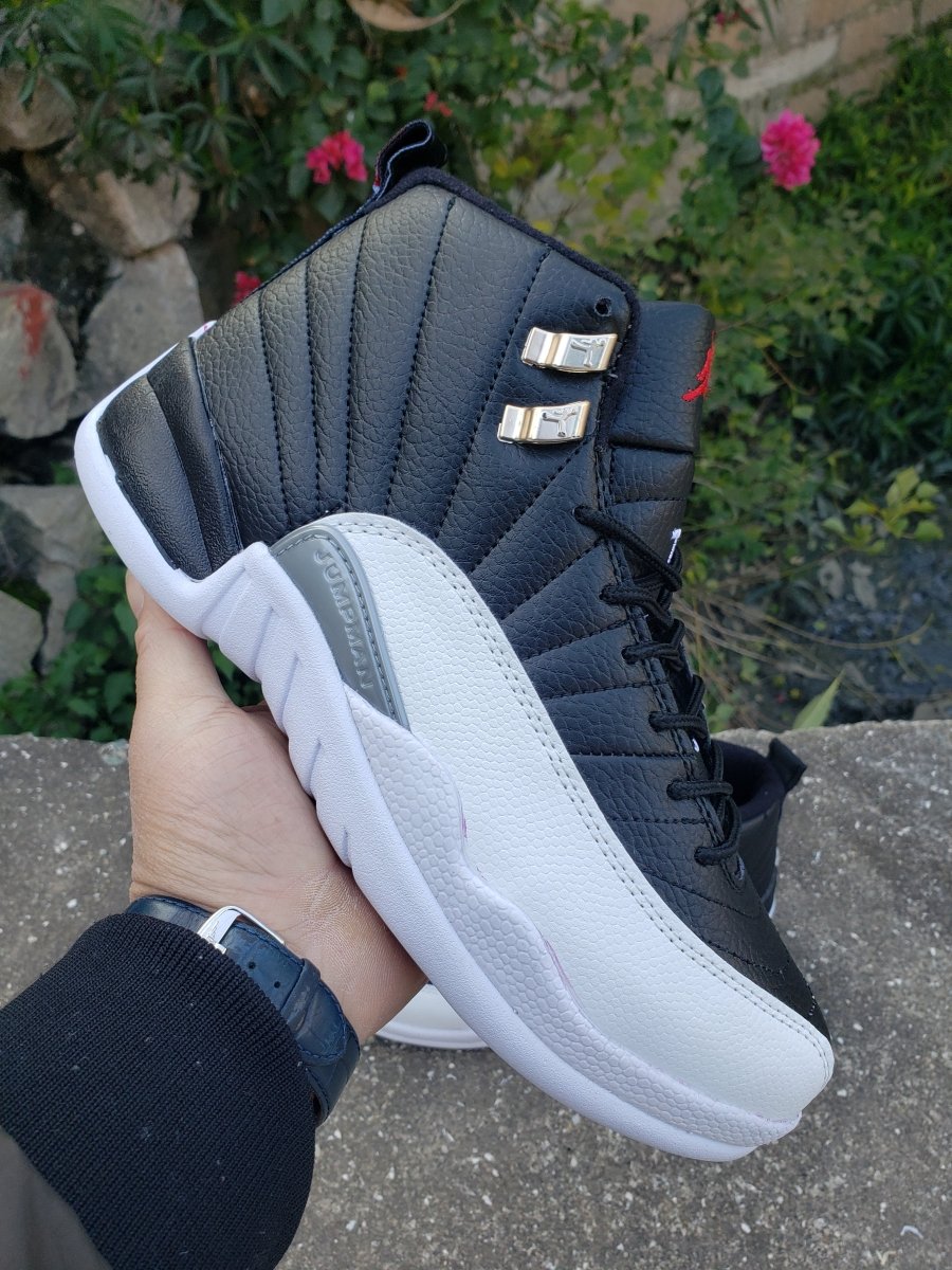 JORDAN 12 Retro - Playoffs Sneakers - Black Unisex Streetwear Limited Edition