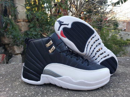 JORDAN 12 Retro - Playoffs Sneakers - Black Unisex Streetwear Limited Edition