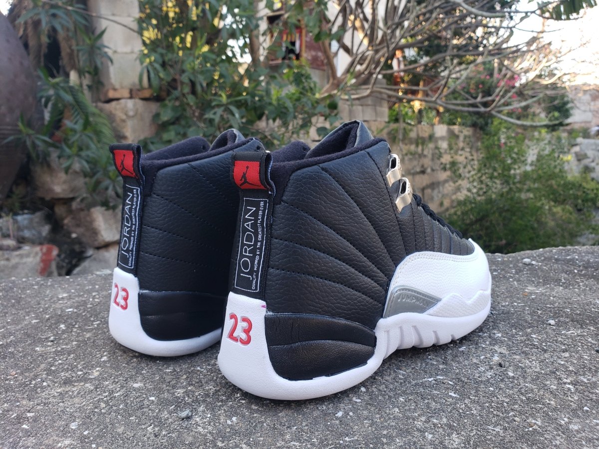 JORDAN 12 Retro - Playoffs Sneakers - Black Unisex Streetwear Limited Edition