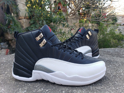 JORDAN 12 Retro - Playoffs Sneakers - Black Unisex Streetwear Limited Edition