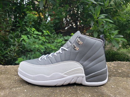 JORDAN 12 Retro - Stealth Sneakers - Black Unisex Streetwear Limited Edition