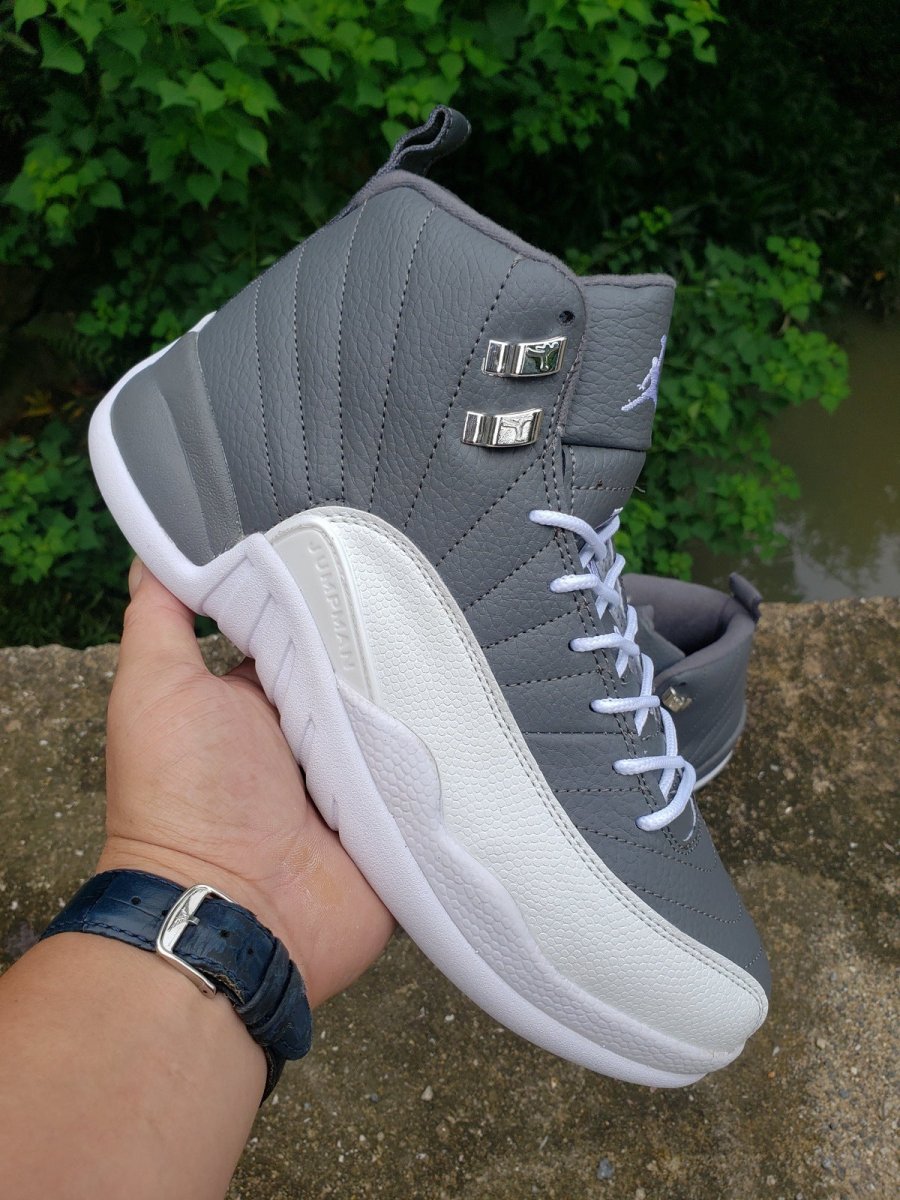 JORDAN 12 Retro - Stealth Sneakers - Black Unisex Streetwear Limited Edition
