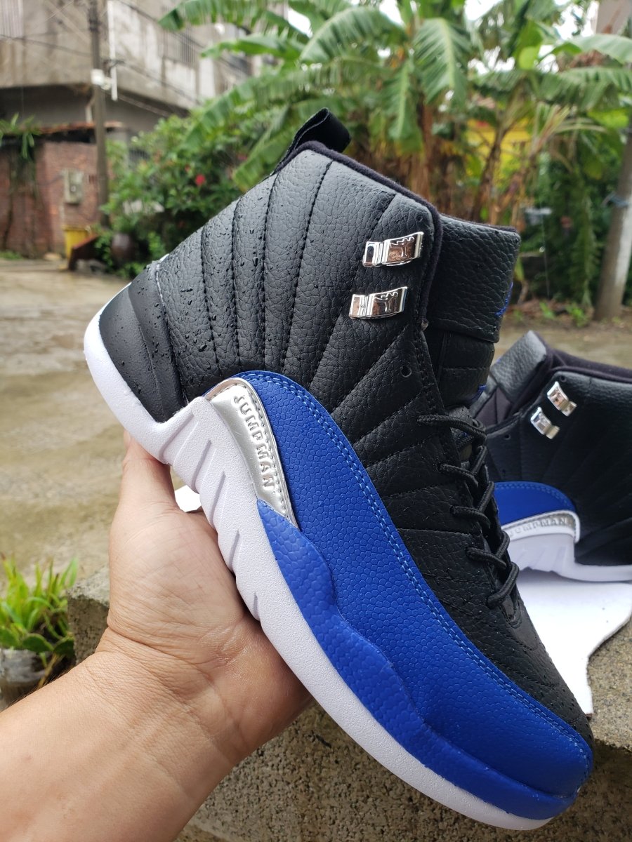 JORDAN 12 - Game Royal Sneakers - Black Unisex Streetwear Limited Edition