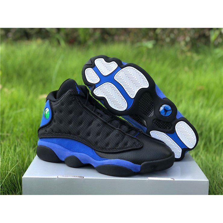JORDAN 13 Retro - Hyper Royal Sneakers - Black Unisex Streetwear Limited Edition