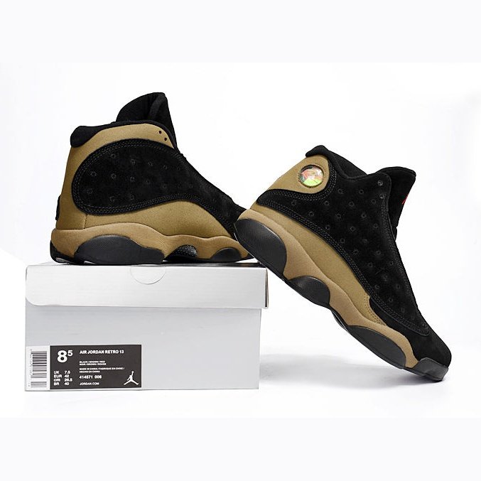 JORDAN 13 Retro - Brown Sneakers - Black Unisex Streetwear Limited Edition