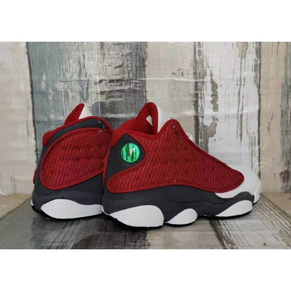 JORDAN 13 Retro - Gym Flint Grey Sneakers - Red Unisex Streetwear Limited Edition