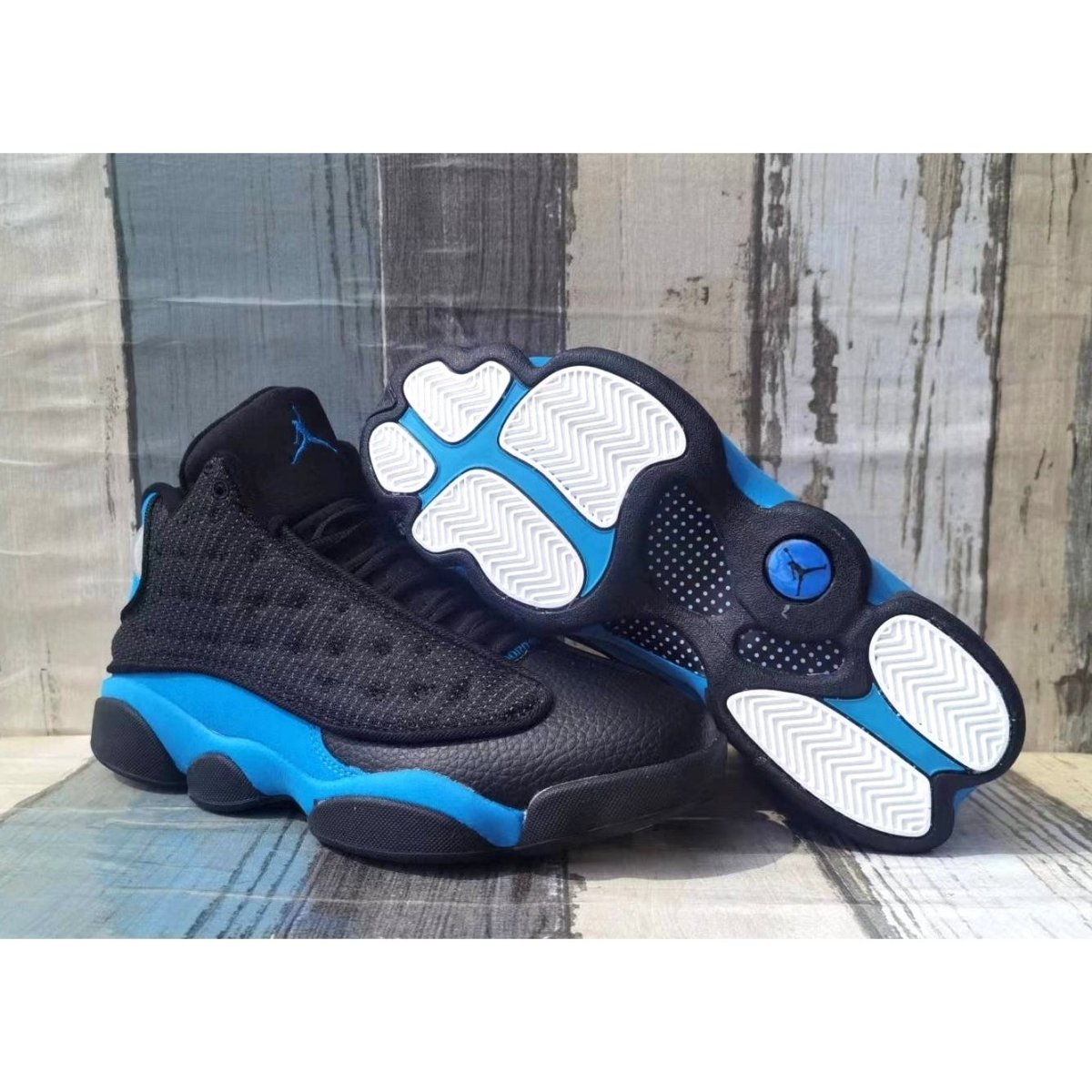 JORDAN 13 Retro - Hyper Royal Sneakers - Black Unisex Streetwear Limited Edition