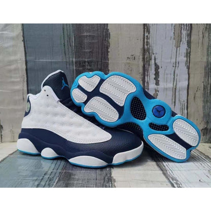 JORDAN 13 Retro - Obsidian Powder Blue Sneakers - White Unisex Streetwear Limited Edition